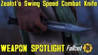 Fallout 76: Weapon Spotlights: Zealot's Swing Speed Combat Knife