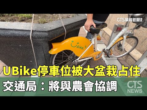 UBike停車位被大盆栽占住　交通局：將與農會協調