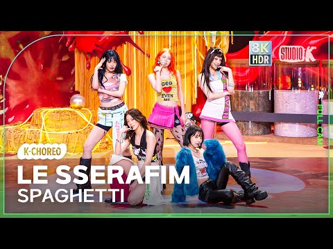 [K-Choreo 8K HDR] 르세라핌 직캠 'SPAGHETTI' (LE SSERAFIM Choreography) 🎧공간음향.Ver @MusicBank 251024