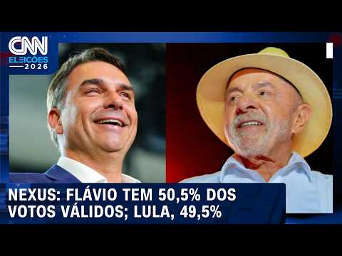 Nexus/BTG: Flávio tem 50,5% de votos válidos no 2º turno; Lula, 49,5% | CNN ELEIÇÕES