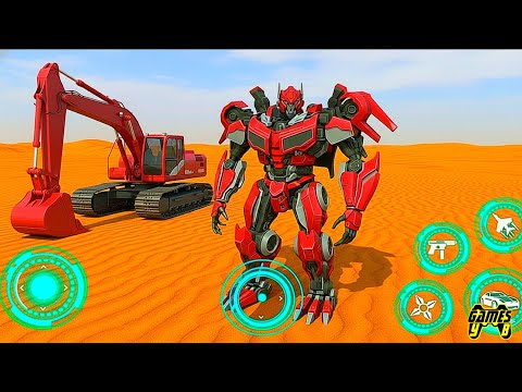 Red Excavator Robot Transformers: Mech Multiple Transform Game Part 3 - Android Gameplay