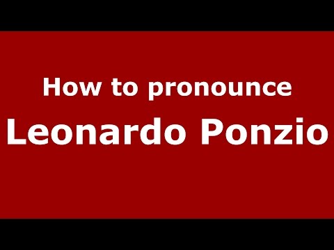 How to pronounce Leonardo Ponzio (Spanish/Argentina) - PronounceNames.com