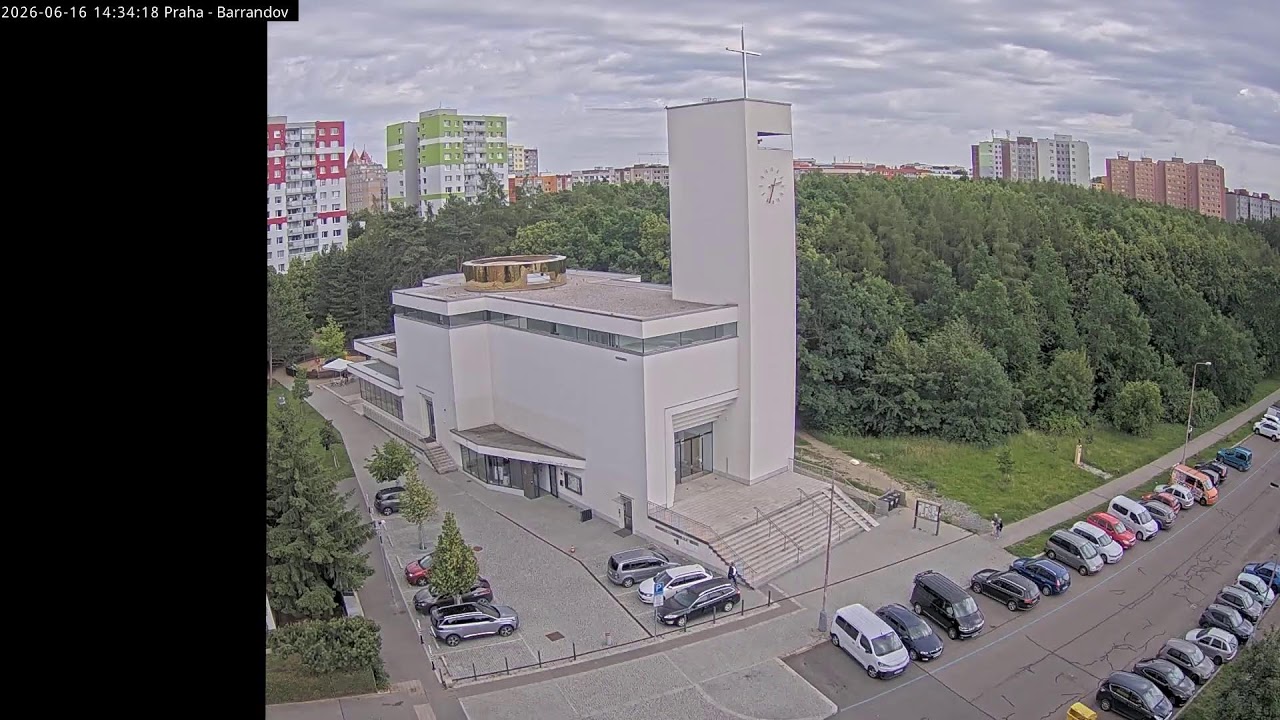 Live webcam view of Iglesia de Cristo Salvador, Barrandov