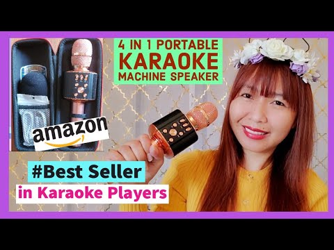 BONAOK Wireless Bluetooth Karaoke Microphone with Controllable Led Lights UNBOXING