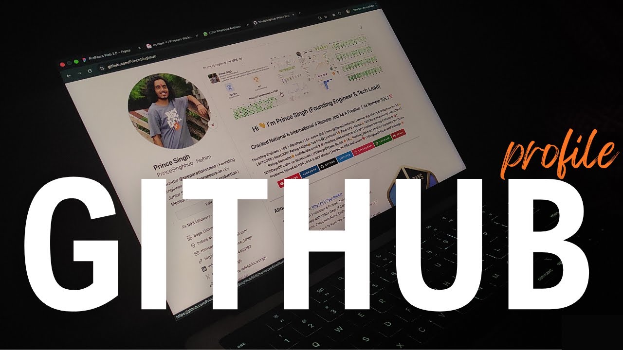 GITHUB Profile Guide 🔥 | How to Create a Professional GitHub (Step-by-Step)