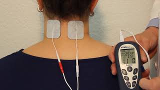 Elektrodenanlage Halswirbelsäule mit TENStem eco basic DE