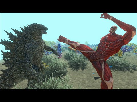 COLOSSAL TITAN VS GODZILLA 2021 Underwater Arena - Animal Revolt Battle Simulator