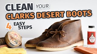 How to Clean CLARKS DESERT BOOTS in 4 Simple Steps | Beeswax and Suede