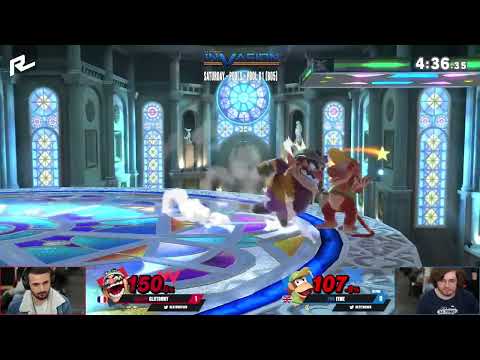 GLUTONNY DESTROYS DIDDY KONG SHIELD AND GETS A 3 STOCK