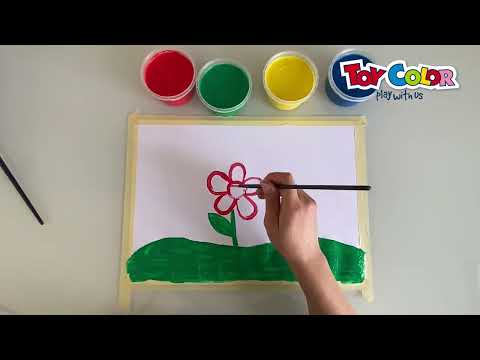 Colore a Dita con Effetto Tattile – 4 Vasetti da 150 ml