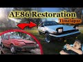 Barnfind Toyota AE86 Trueno Coupe Restoration Timelapse
