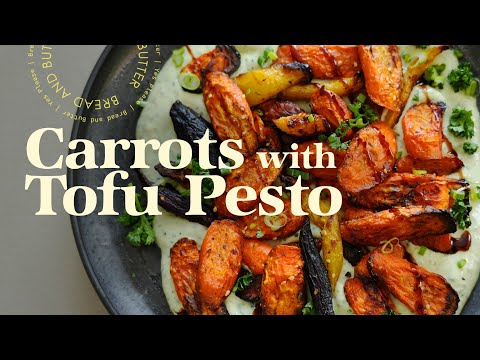 Roasted Carrots | Silken Tofu Pesto