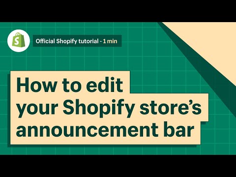 How to edit an announcement bar in Shopify Online Store 2.0 || Shopify Help Center