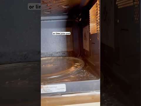 Quick & easy clean for a dirty microwave! #cleaninghacks #cleanewithme #kitchenclean
