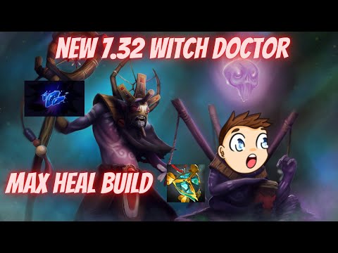 New 7.32 Witch Doctor max heal build! 75% winrate in 28 games!