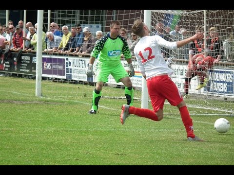 Nacompetitie: SV Capelle 1 - Heukelum 1, inzet Sil van Putten rakelings naast