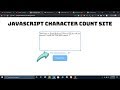 Create Character Count Website Using JavaScript