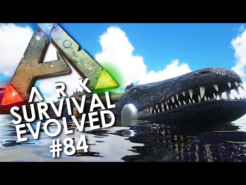 ARK: Survival Evolved - Episode 84 | HUNTING the BIG BLUE BANTEROUS MOSASAUR!