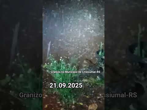 Granizo no município de Crissiumal-RS #riograndedosul #granizo #alerta #tempestade