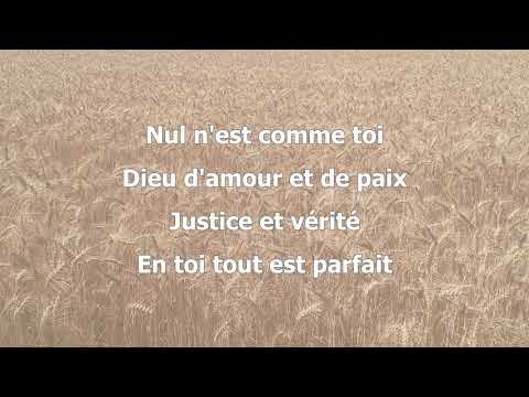 Tu es merveilleux (Nul n'est comme toi) - Instrumental - Piano et Paroles