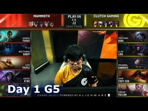 MMM vs CG | Day 1 Play-In Stage S9 LoL Worlds 2019 | MAMMOTH vs Clutch Gaming