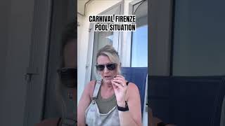 Two Tiny Pools for Thousands of People?! | Carnival Firenze #cruise #shorts #viral