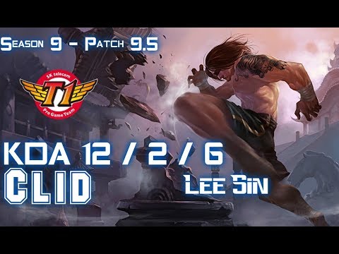 SKT Clid LEE SIN vs KINDRED Jungle - Patch 9.5 KR Ranked