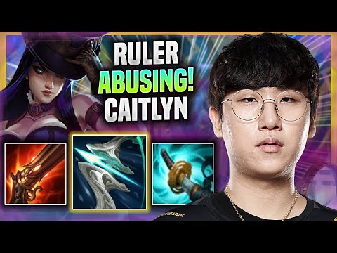 RULER ABUSING IN KR SOLOQ WITH CAITLYN! - GEN Ruler Plays Caitlyn ADC vs Jinx!