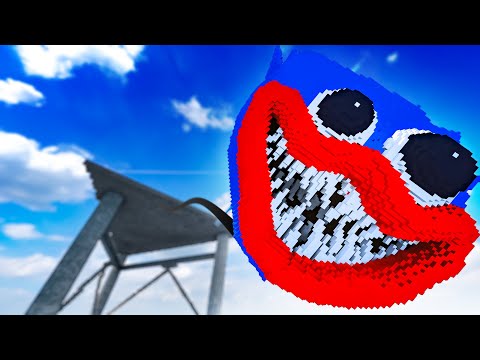 Giant Huggy Car Goes BUNGEE Jumping! - Teardown Mods