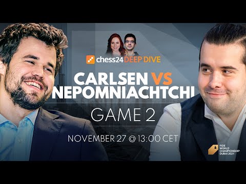 Carlsen - Nepomniachtchi | Game 2 | World Chess Championship | Judit Polgar & Anish Giri
