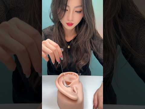 Mesmerizing ASMR Ear Cleaning😍 #earwaxremoval #earcleaning #satisfying #shorts  #asmr #viral #fyp