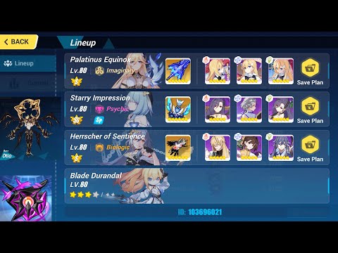 Honkai Impact 3: Nirvana Abyss D458: False God Otto(IMG) 711: PE(S0) SI(SS) HoS(S0) BD 3*