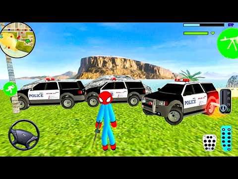 Policeman Detective Stickman Game - Spider Police Officer On Duty - Android Gameplay