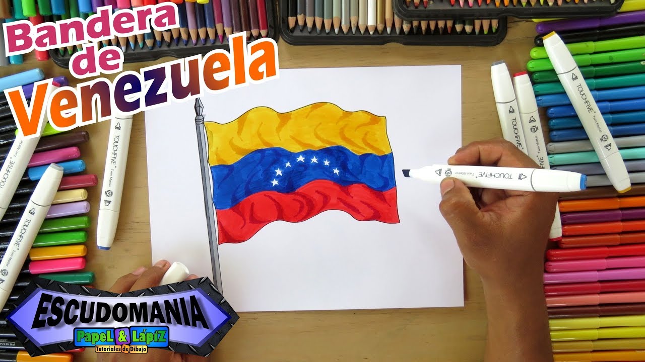 Cómo dibujar y pintar la bandera Nacional de Venezuela