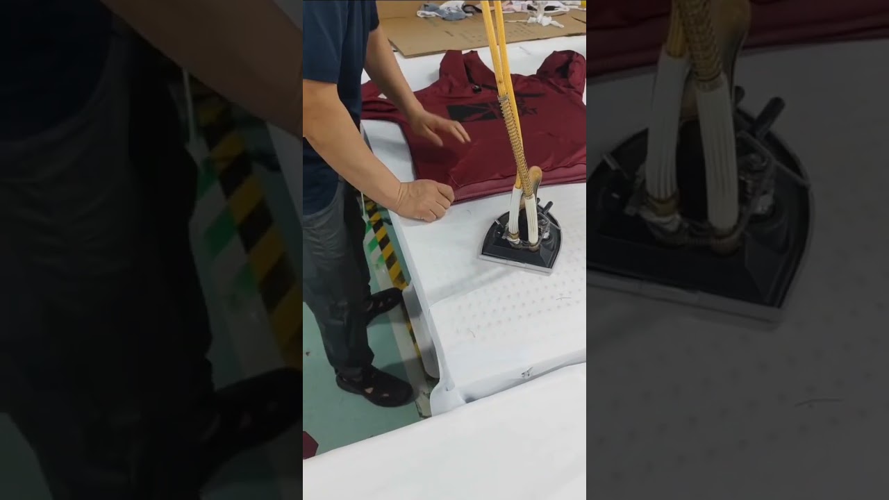 Garment ironing and finishing at the factory of Tonton Sportswear