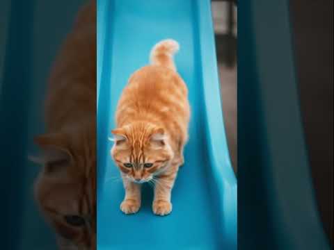 My cat going down a slide