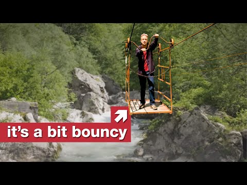 手でペダルを漕ぐケーブルカー (The cable car that you pedal by hand)