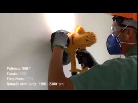 Lixadeira de Parede 190mm 800W 220V. MENEGOTTI-MLP-800H - Vídeo