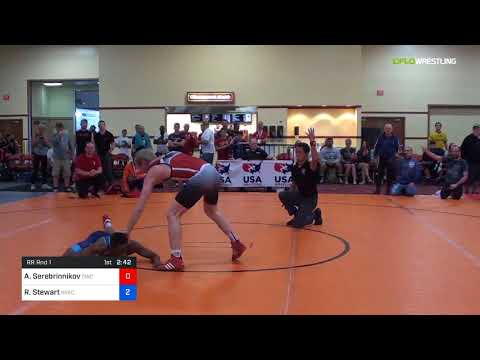 2018 Marine Corps US Open/Masters B Greco Roman 62 RR Rnd 1 - Aleksandr Serebrinnikov (CWC) Vs. Ro