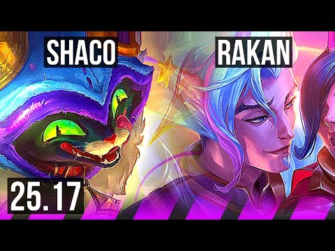 SHACO & Yunara vs RAKAN & Jhin (SUP) | NA Master | 25.17