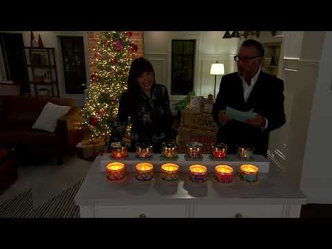 HomeWorx by Slatkin + Co. S/2 Classic Christmas 14oz Candles on QVC