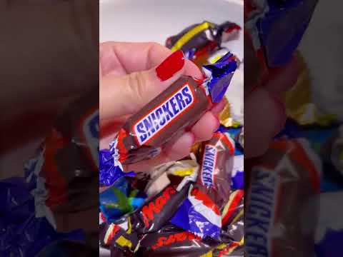 ASMR Snickers unwrap #sweets #shorts #hazeycheesy
