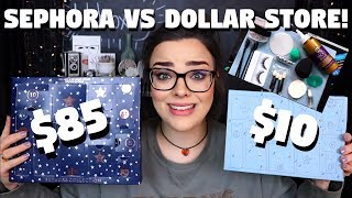 Recreating &quot;The WORST Advent Calendar Ever&quot; With Dollar Store Items! | Sephora Vs. The Dollar Store!