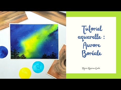 Easy Watercolor: Aurora Borealis