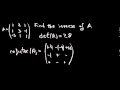 Inverse Of A 3x3 Matrix Using The Adjoint Method
