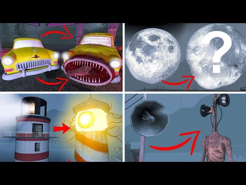 EVERYTHING TURNED INTO ??? | SIREN HEAD, LIGHTHOUSE HEAD, SIREN HEAD, CAR EATER
