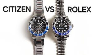 Citizen GMT vs Rolex GMT - Comparison: Series 8 Vs 126710BLNR Batman