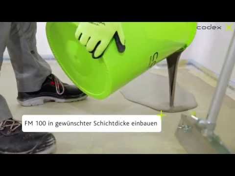 Boden staubarm ausgleichen und nivellieren mit der selbstverlaufenden codex FM 100