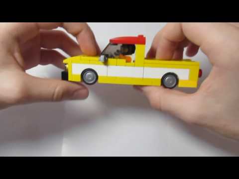 Сборка пляжного пикапа из LEGO! КС№3///LEGO 4-wide MOC: Pickup truck building instructions!