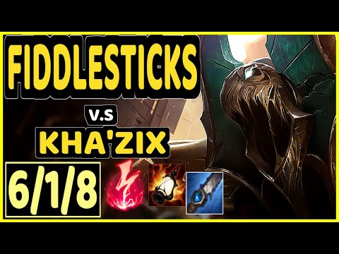 AHAHACIK (FIDDLESTICKS) vs KHA'ZIX - 6/1/8 KDA JUNGLE GAMEPLAY - EUW Ranked GRANDMASTER